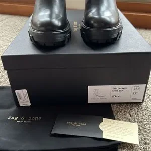 rag bone Shoes Rag Bone Shiloh Mid Chelsea Black Size 385 85